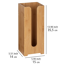 Toiletten-Ersatzrollenhalter 'Bambusa' 15 x 35,5 x 14 cm