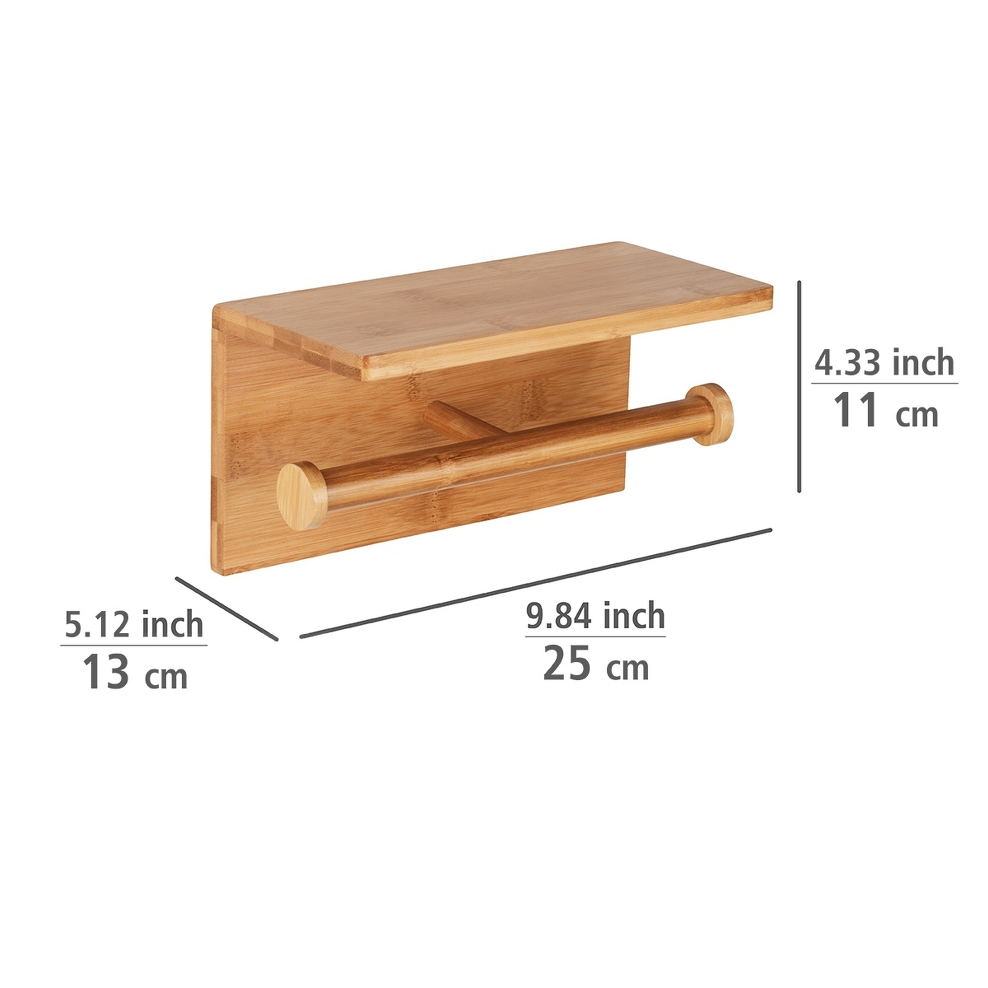 Toiletten-Ersatzrollenhalter 'Duo Bambusa' 25 x 13 x 12 cm + product picture