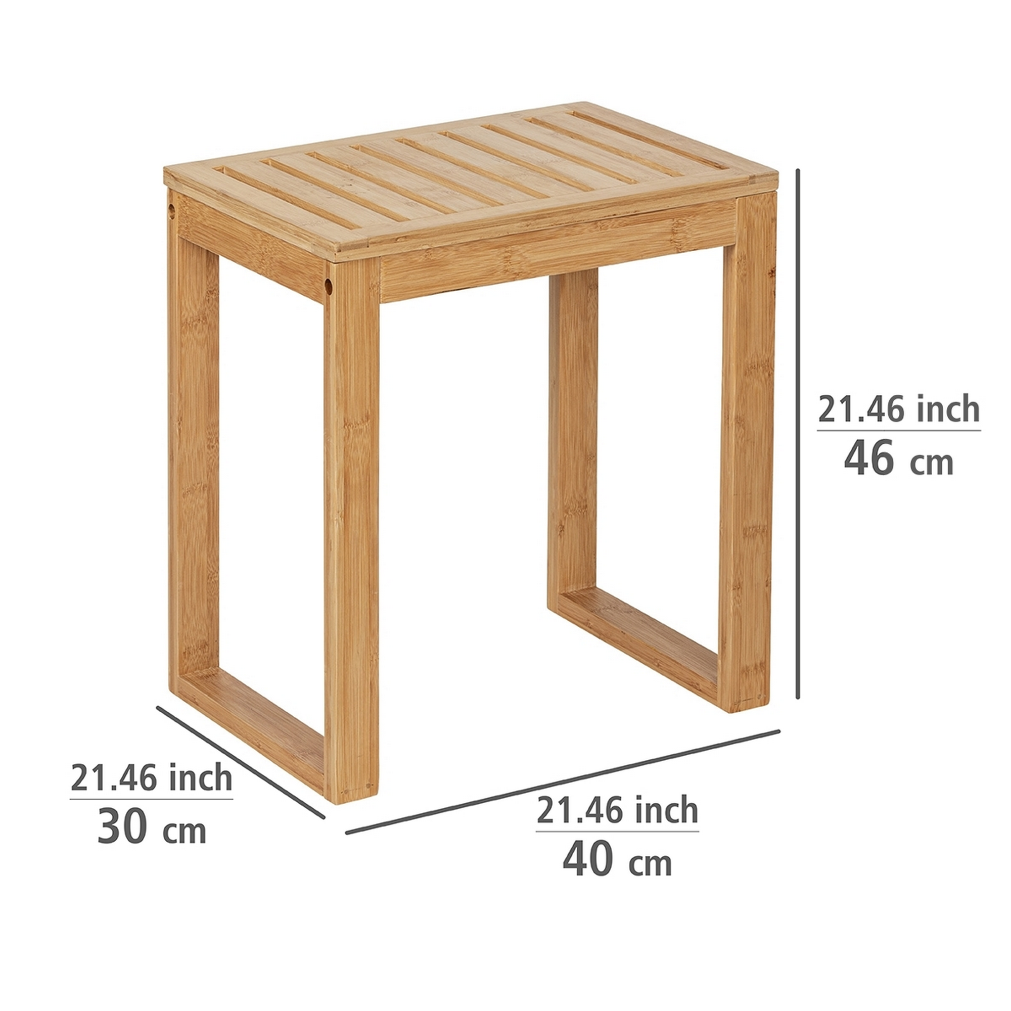 Badhocker 'Bambusa' Bambus 40 x 30 x 46 cm + product picture