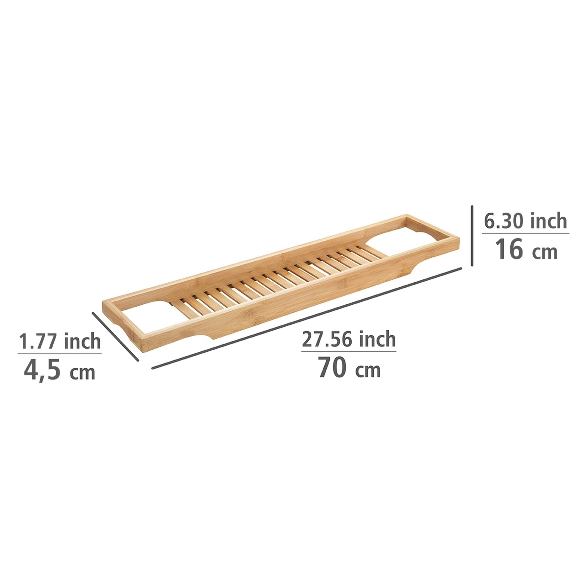 Badewannenablage 'Bambusa' Bambus 70 x 4,5 x 16 cm + product picture