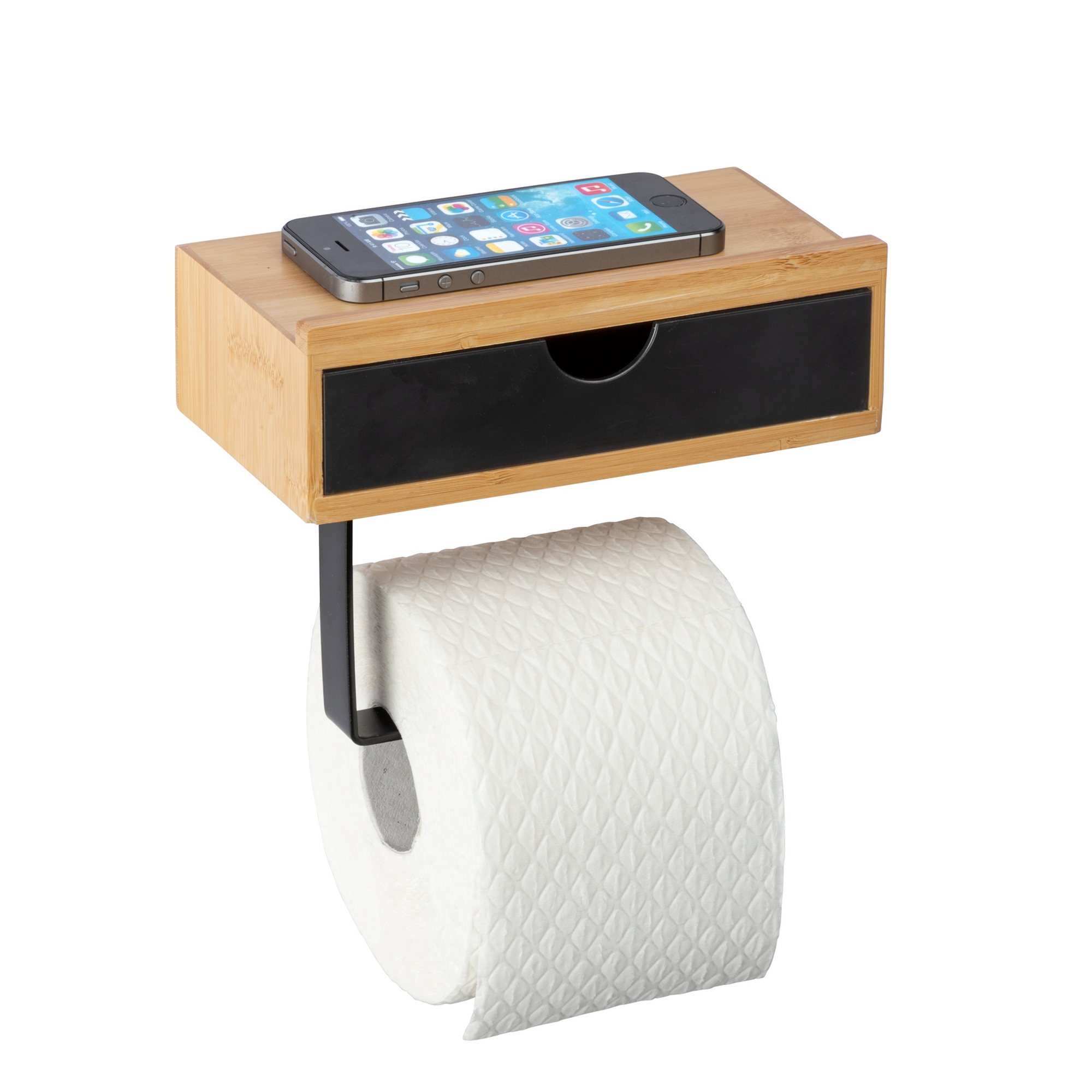 Toilettenpapierhalter 'Bambusa' mit Ablage 18,5 x 14 x 10,5 cm + product picture