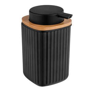 Seifenspender 'Rotello' Kunststoff/Bambus schwarz 250 ml