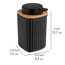 Seifenspender 'Rotello' Kunststoff/Bambus schwarz 250 ml