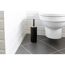 Schwarze WC-Garnitur Rotello mit Holzdeckel