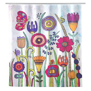 Duschvorhang 'Rollin'Art Full Bloom' Textil mehrfarbig 180 x 200 cm