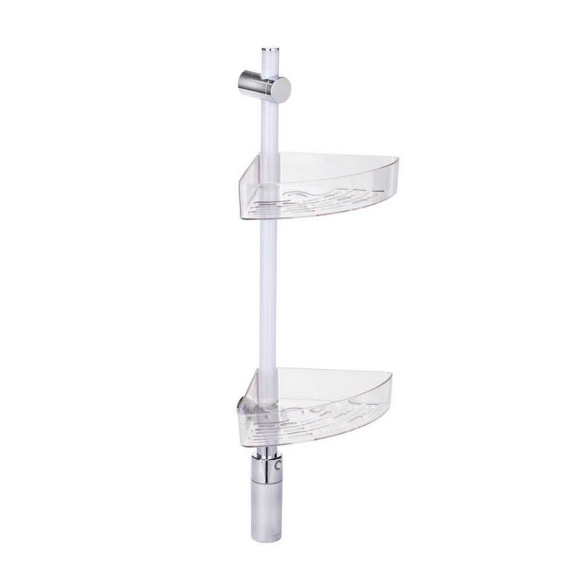 LED Duscheckregal mit zwei Ablagen