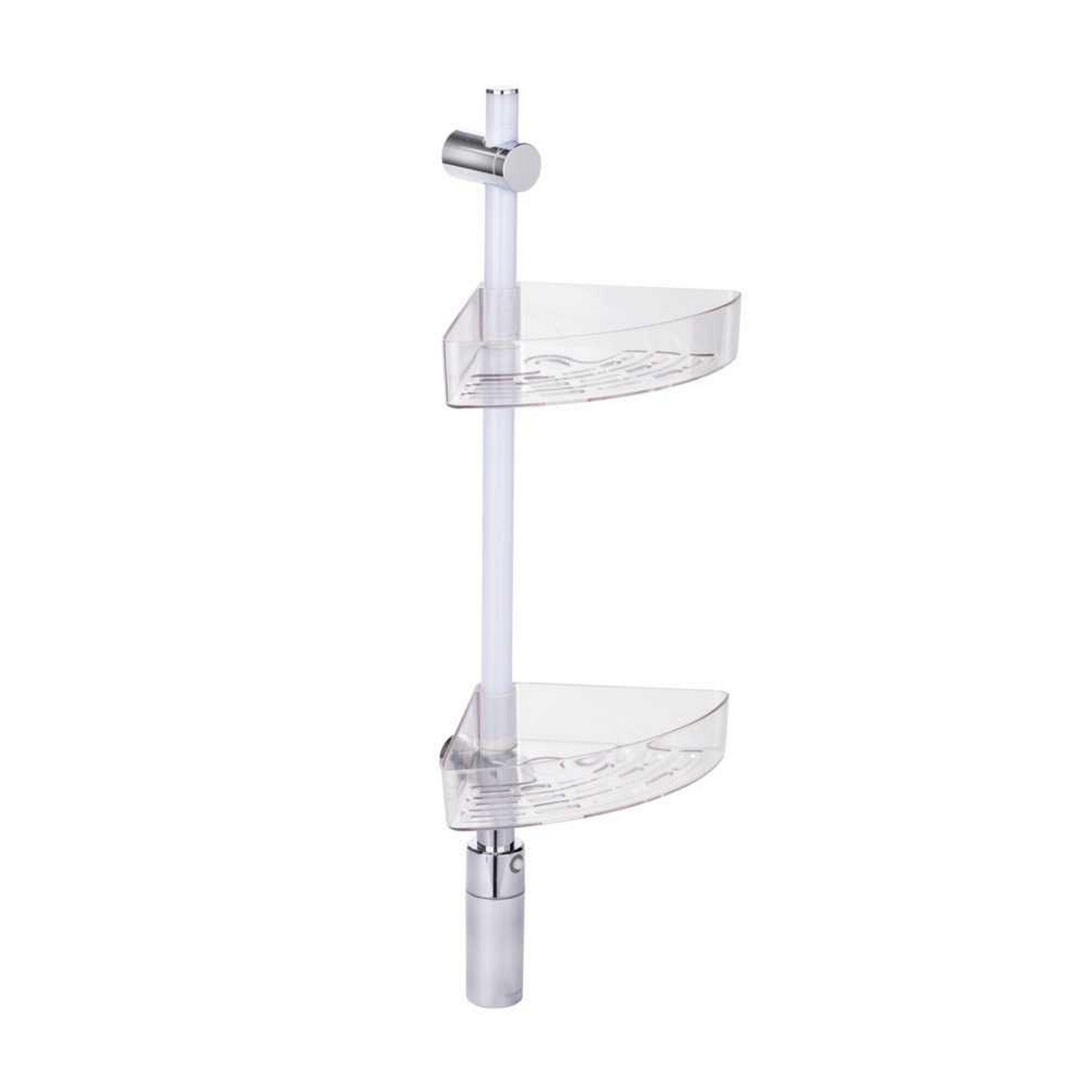 LED Duscheckregal mit zwei Ablagen