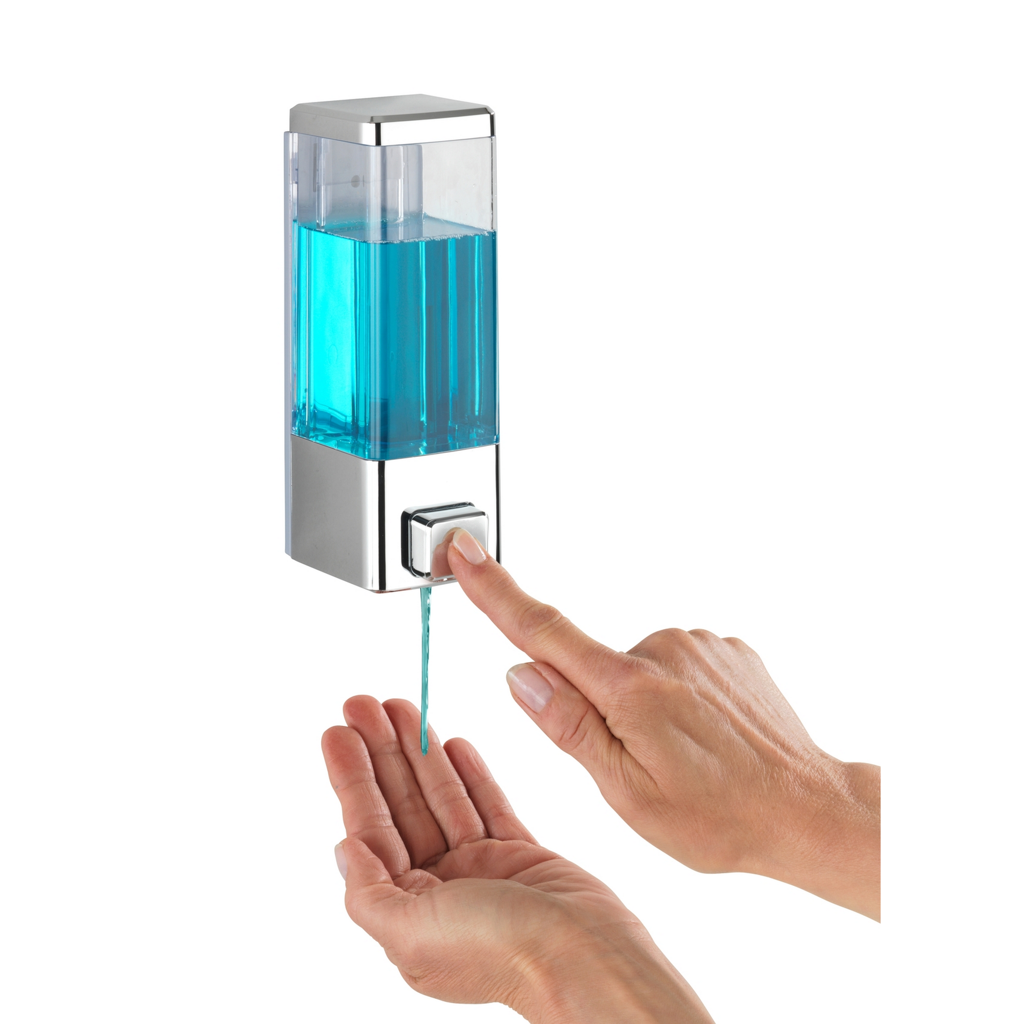 Seifenspender 'Istres' wandhängend chromfarben/transparent 320 ml + product picture