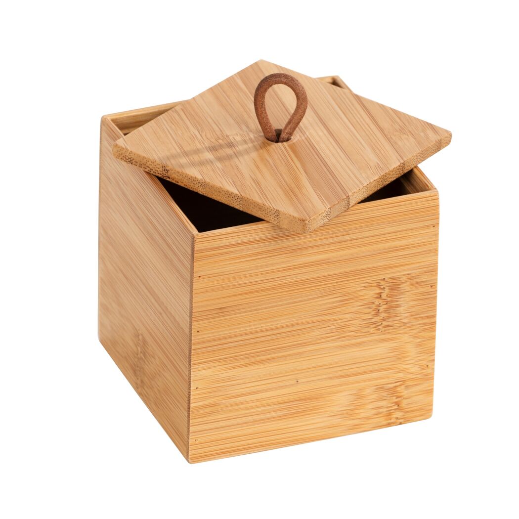 Offene Bambusbox mit Deckel