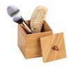 Bambusbox mit Bürste und Make-up Pinseln