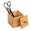 Bambusbox mit Schere und Füller