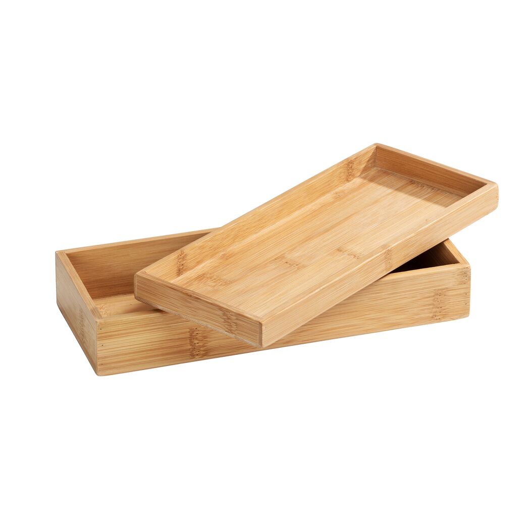 Offene Bambus-Badbox mit Deckel