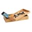 Bambusbox mit Smartphone und Brille