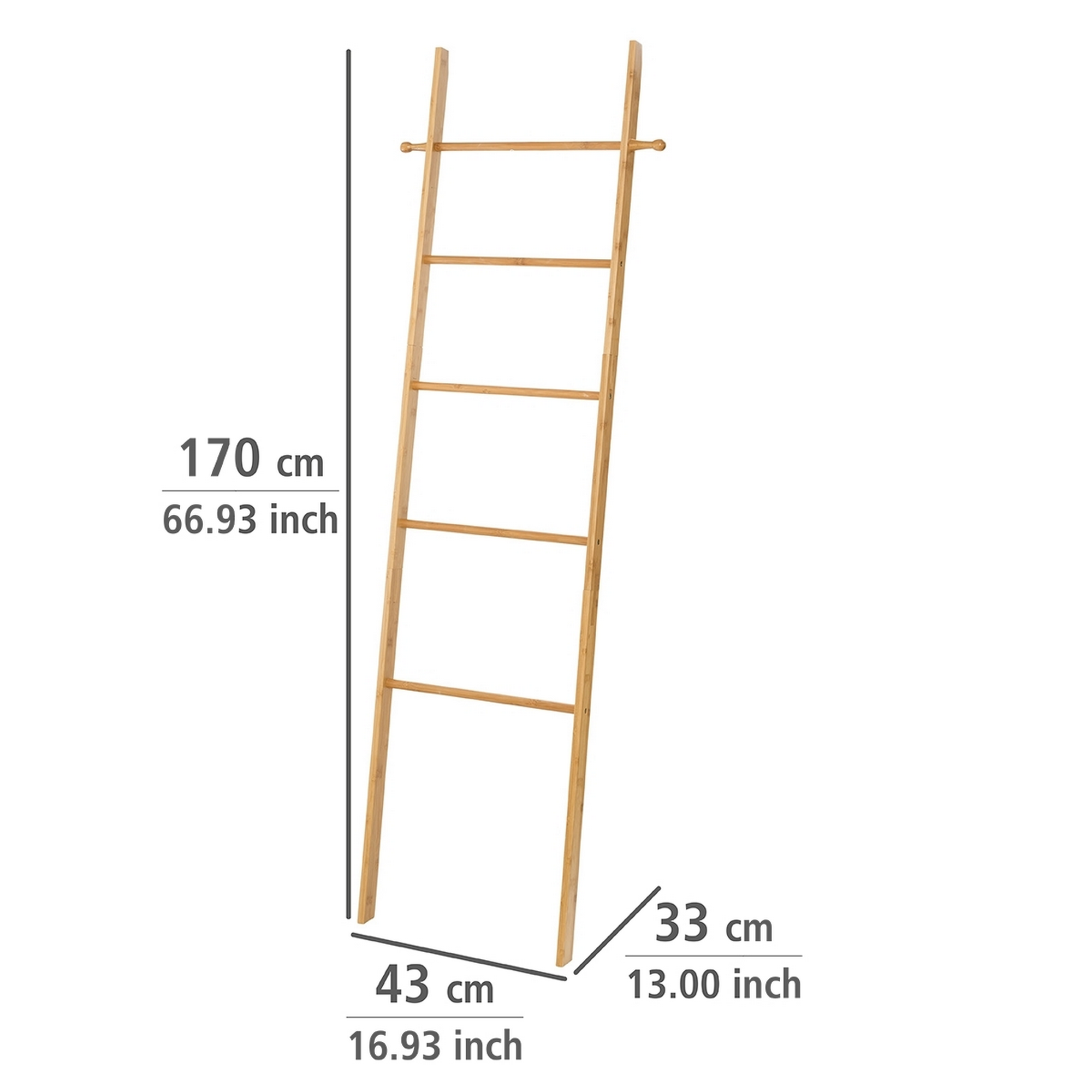 Handtuchleiter 'Bahari' Bambus braun 43 x 170 x 33 cm + product picture