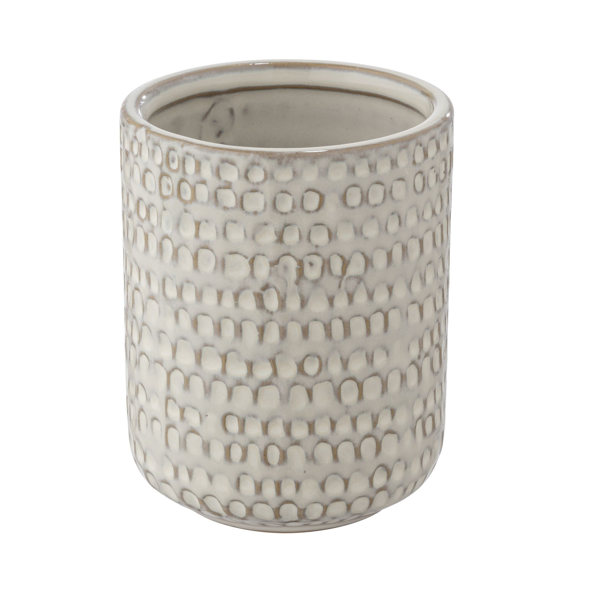 Becher cremefarben getupft