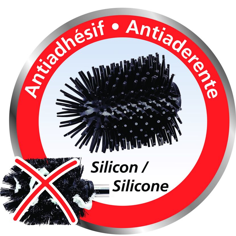 Schwarze Silikon-WC-Bürste