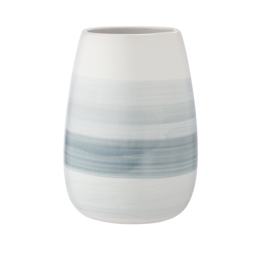 Weiß-graue Keramikvase