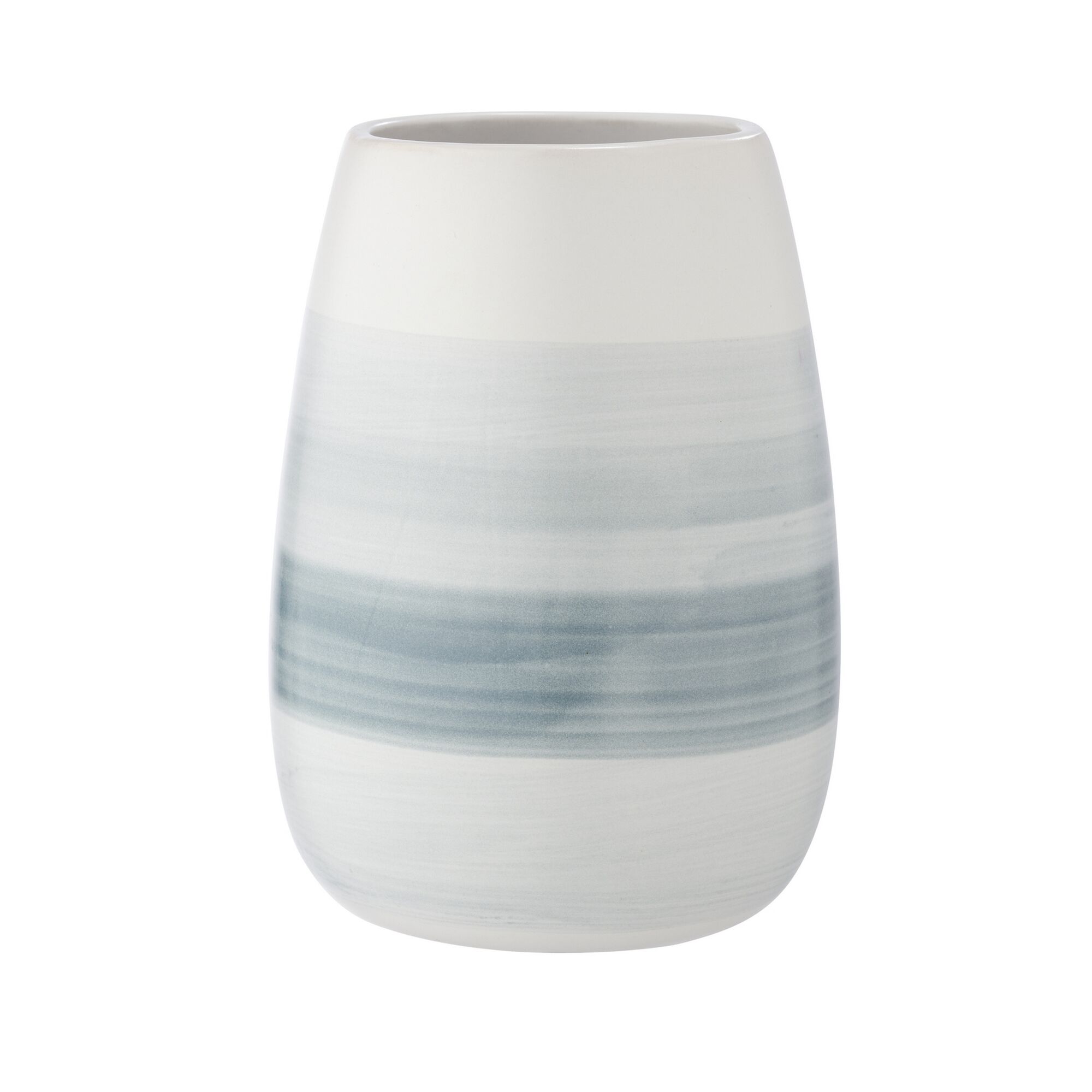 Weiß-graue Keramikvase