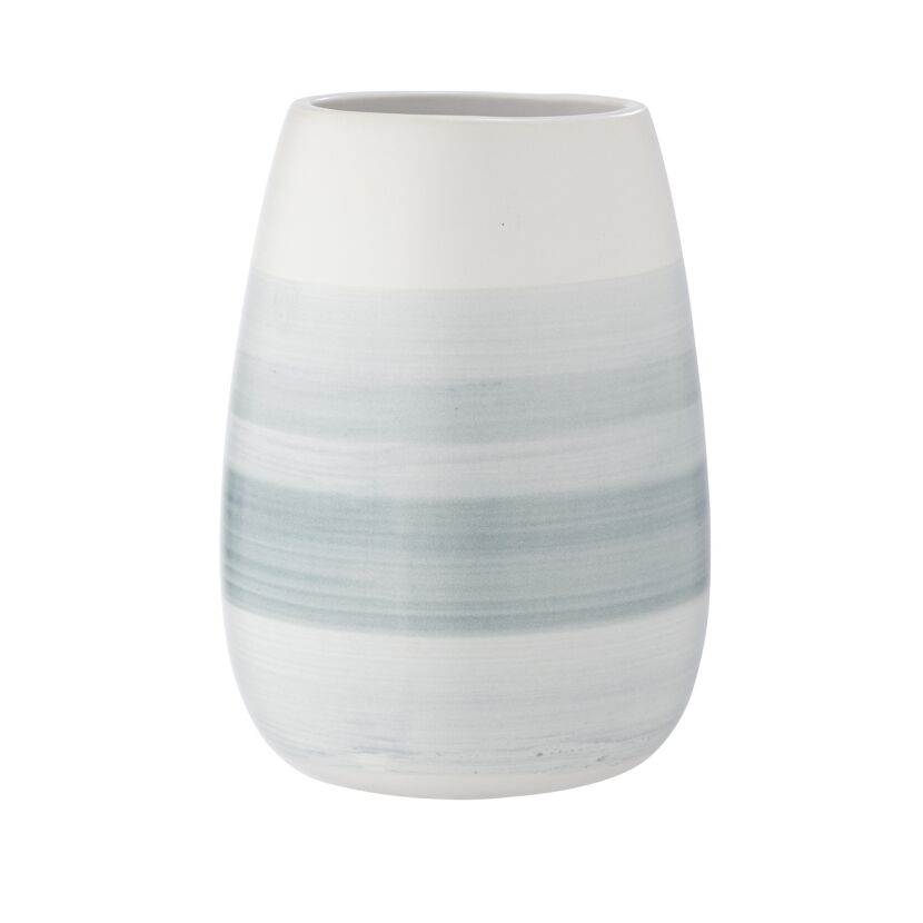 Weiß-blaue Keramikvase