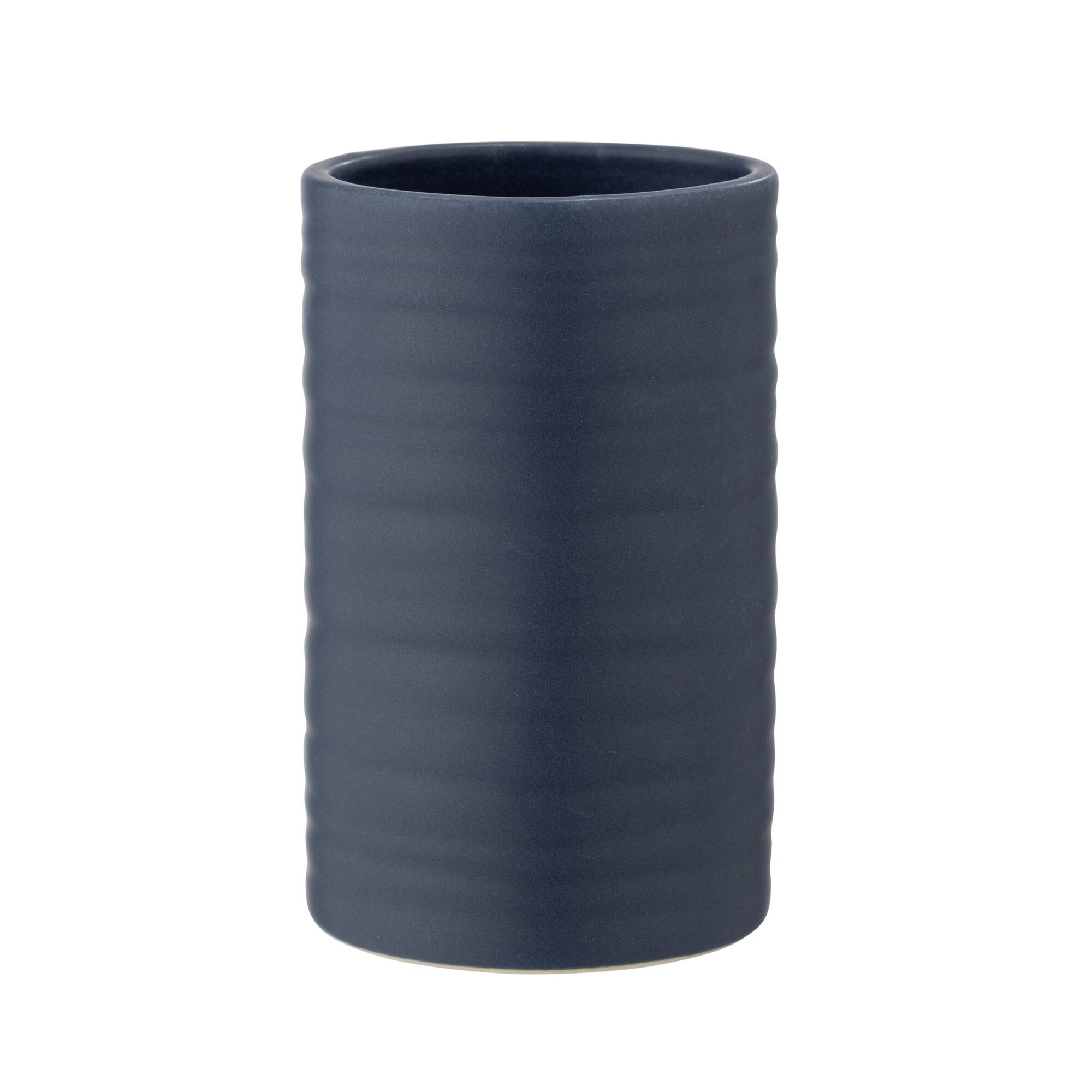 Dunkelblauer Keramik-Zahnputzbecher
