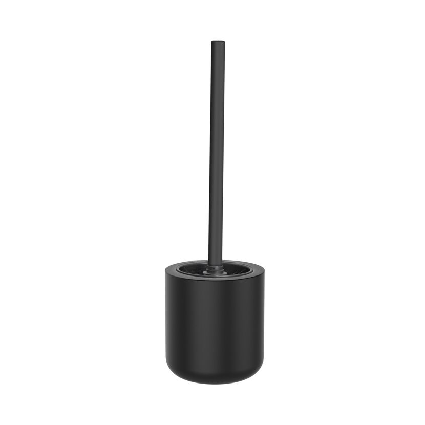 Schwarze WC-Bürste mit Halter