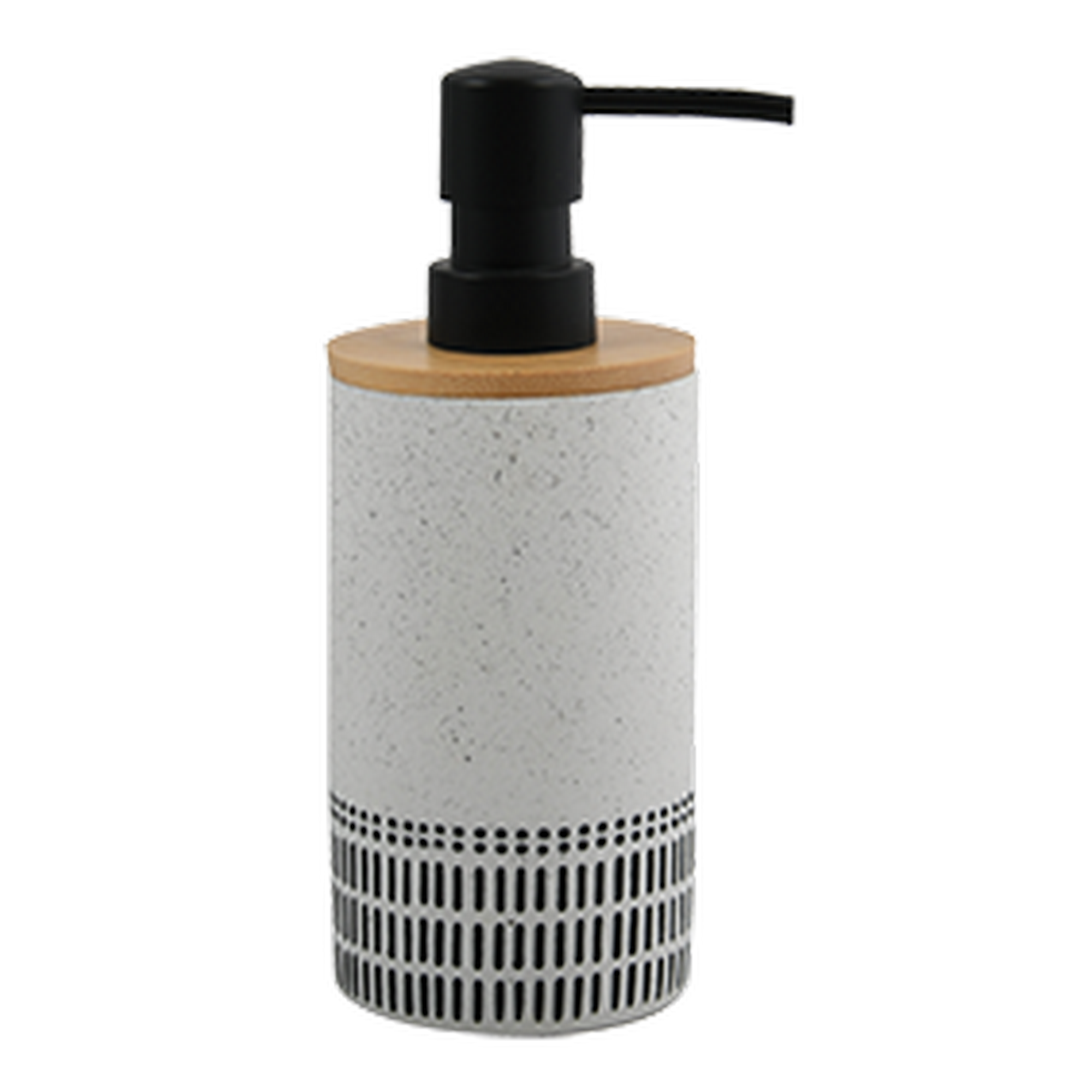 Seifenspender 'Yuma' Polyresin/Bambus sand-schwarz 300 ml + product picture