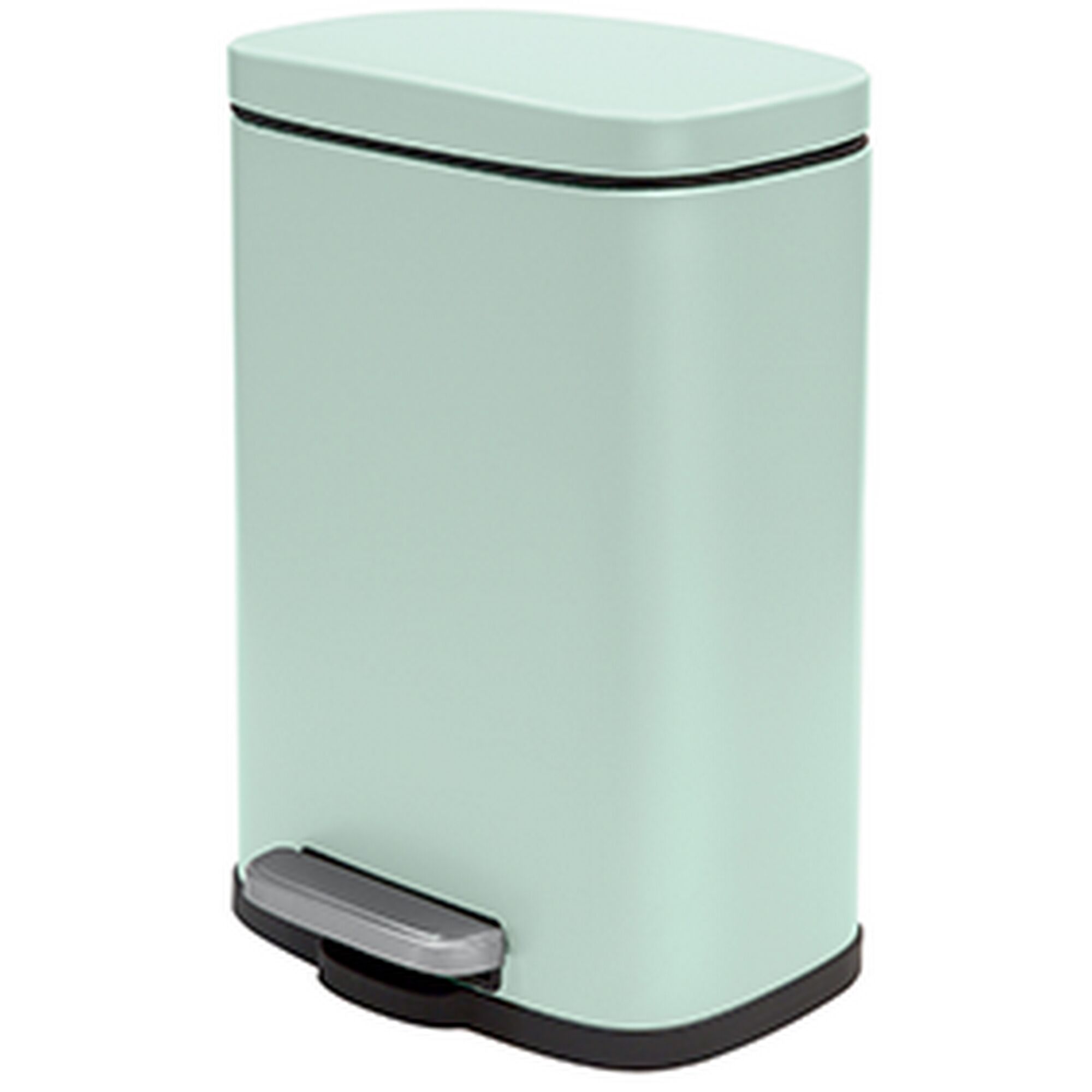 Mintgrüner Treteimer mit Pedal.