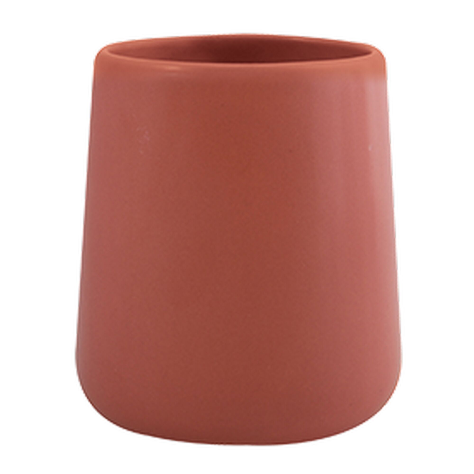 Terracottafarbener Zahnbecher