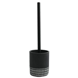 WC-Bürstengarnitur 'Yuma' Polyresin/Bambus schwarz-weiß Ø 10 x 38 cm