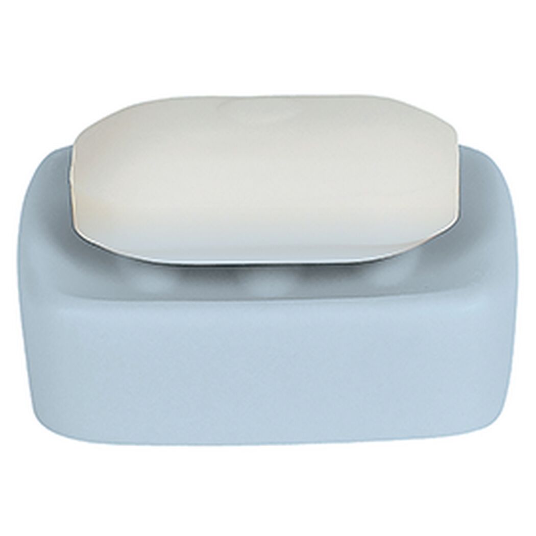 Seifenschale Retro pastellblau mit Seife