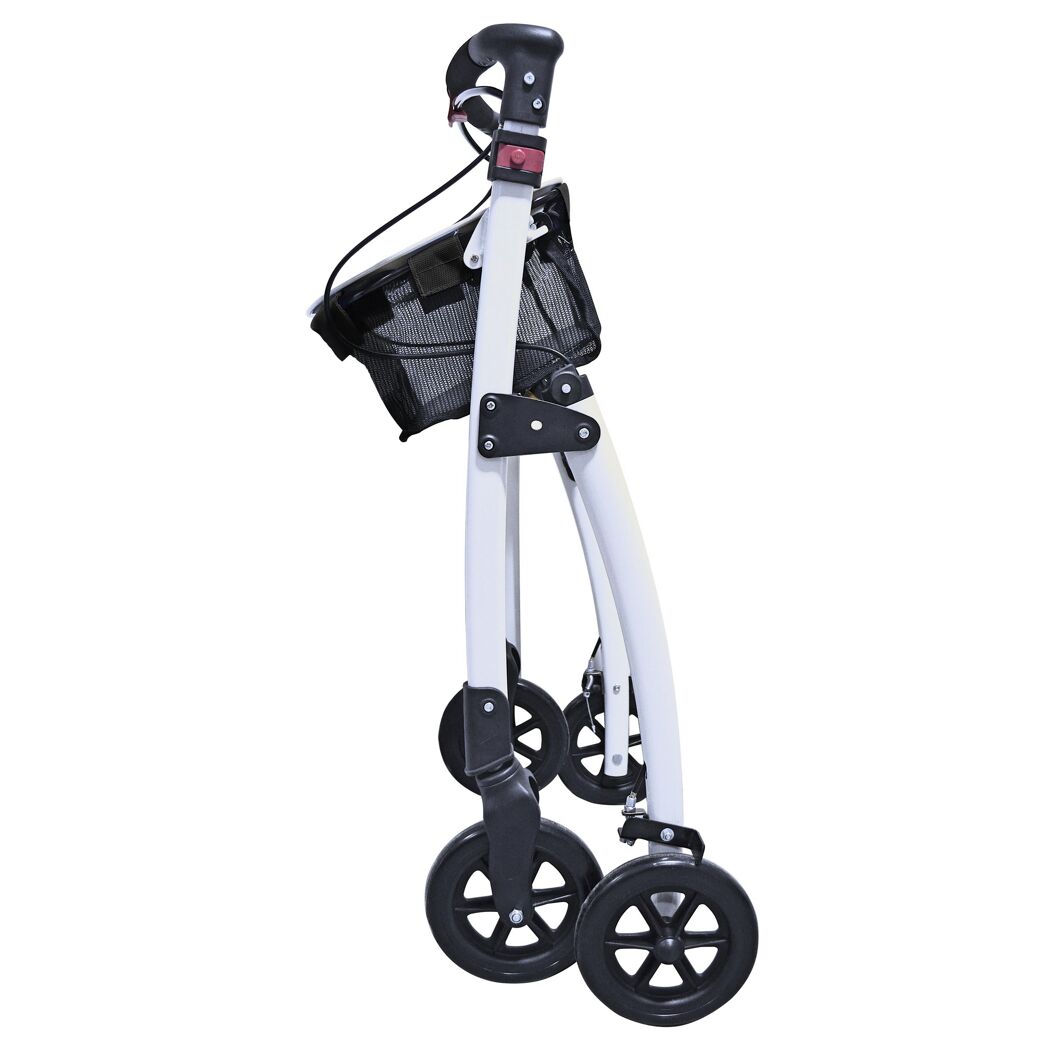 Weißer Wohnraum-Rollator Pit von der Seite