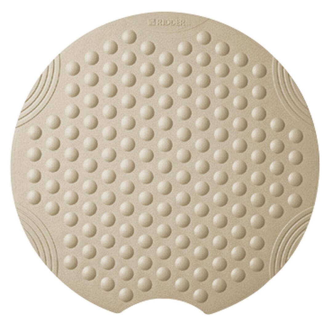 Beige Duscheinlage Tecno Plus, rund, Durchmesser 55 cm