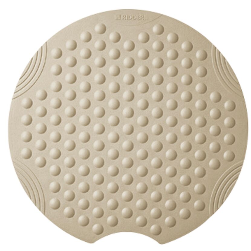 Beige Duscheinlage Tecno Plus, rund, Durchmesser 55 cm