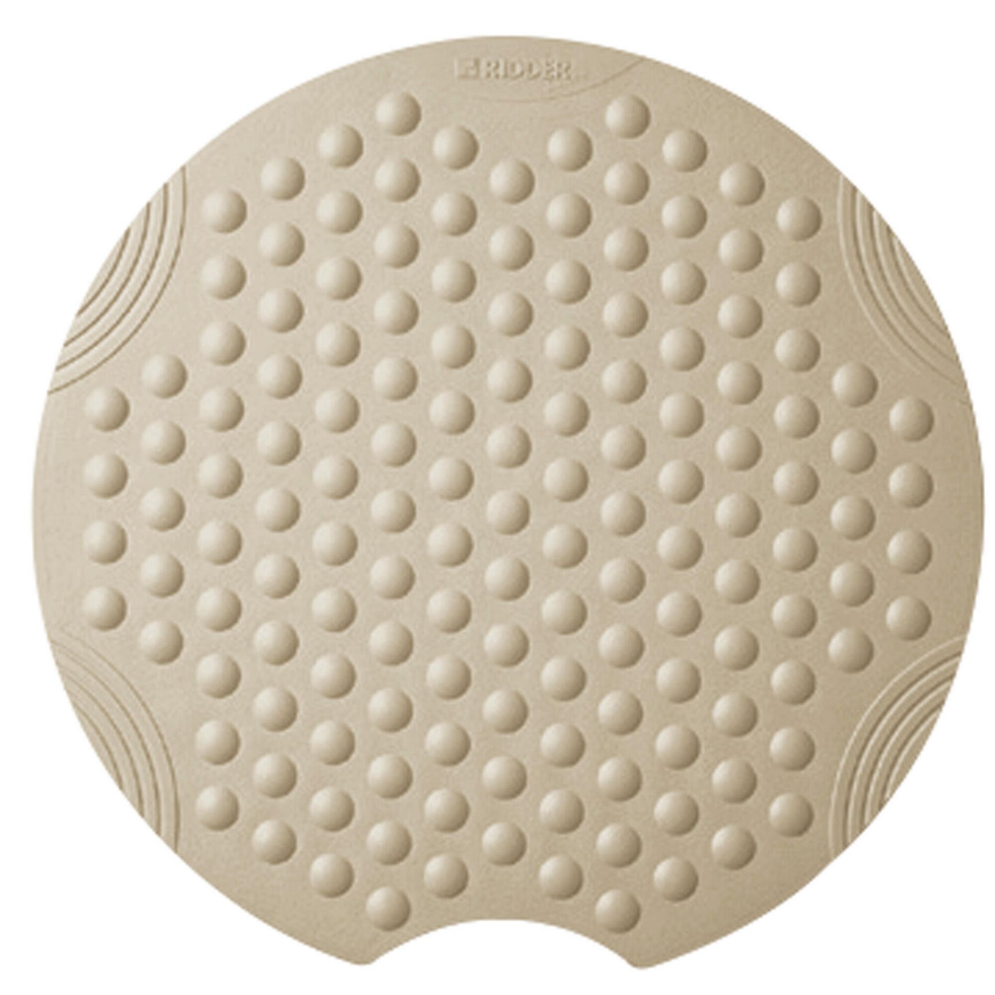Beige Duscheinlage Tecno Plus, rund, Durchmesser 55 cm
