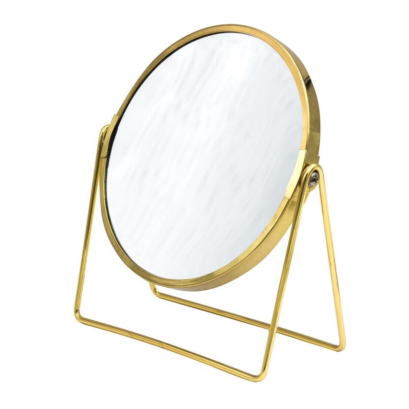 Goldener Kosmetikspiegel