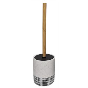 WC-Bürstengarnitur 'Yuma' weiß/schwarz Ø 10 x 36 cm