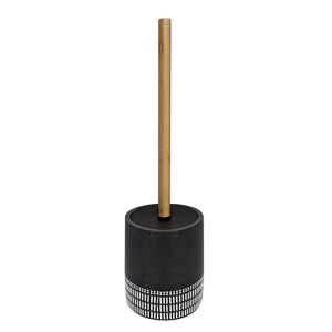 WC-Bürstengarnitur 'Yuma' dunkelgrau/weiß Ø 10 x 36 cm