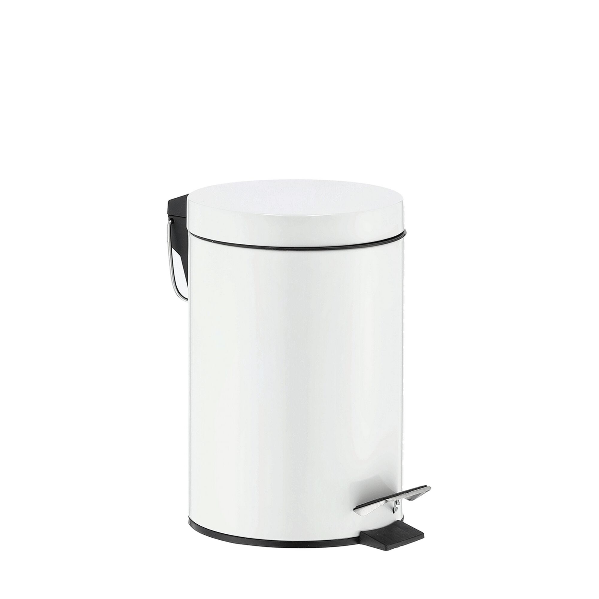 Weißer Treteimer mit Pedal