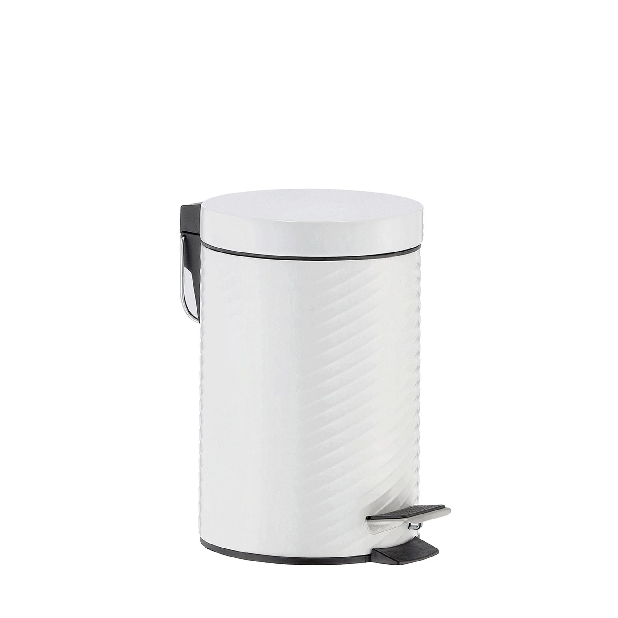 Weißer Treteimer mit Pedal