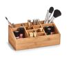 Bambus Organizer mit Kosmetik