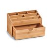 Schreibtischorganizer aus Bambus mit Schublade
