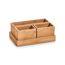 Organizer-Set aus Bambus mit vier Fächern