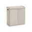 Beige Wäschesammler mit Streifenmuster
