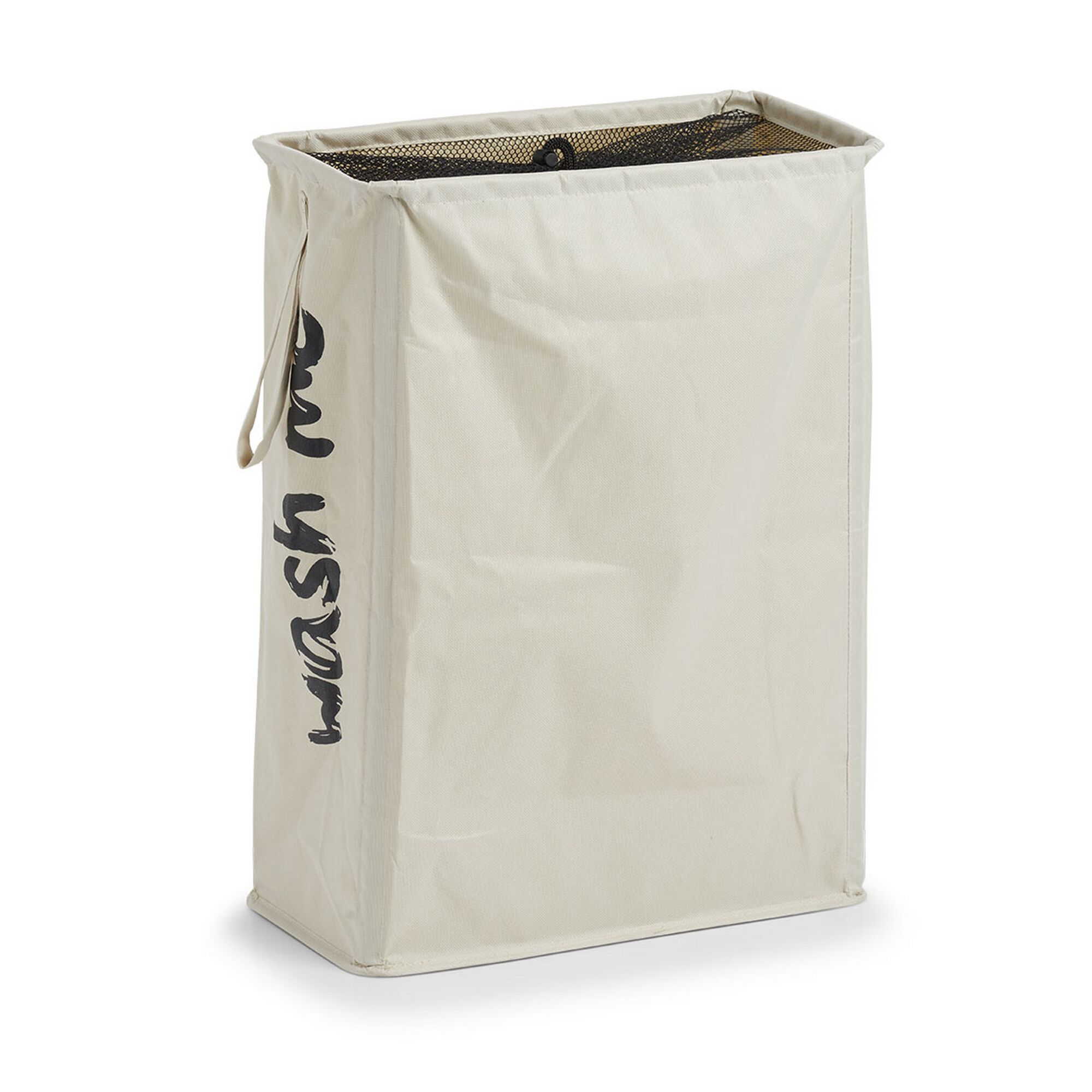 Wäschekorb mit Aufschrift "Wash Me"