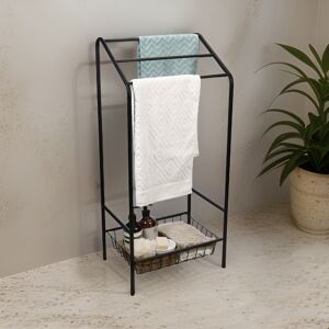 Handtuchhalter Metall schwarz 42,6 x 93,5 x 30 cm