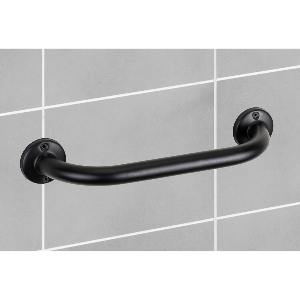 Badewannengriff 'Basic Black' Edelstahl 30 cm