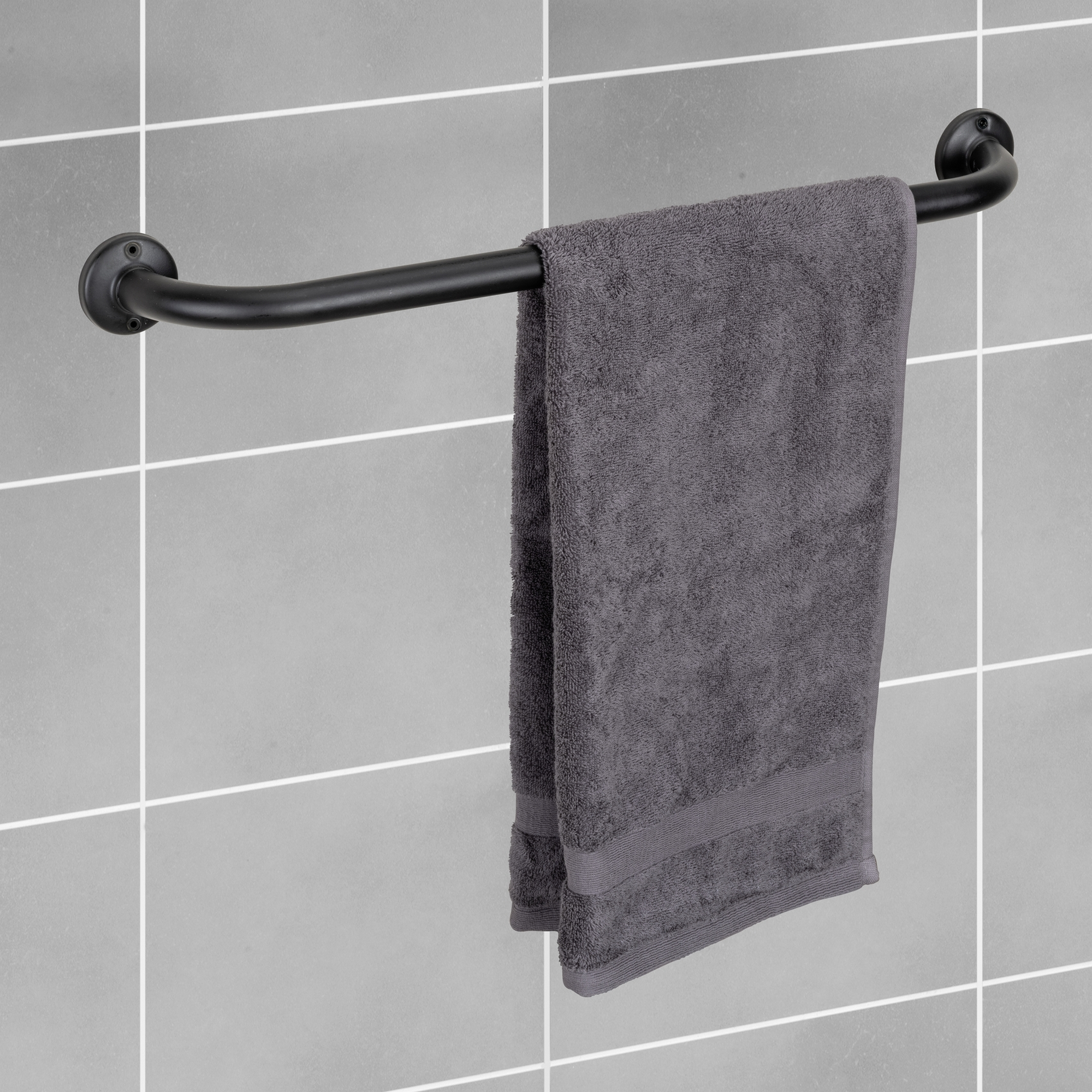 Badetuchstange 'Basic Black' 60 cm