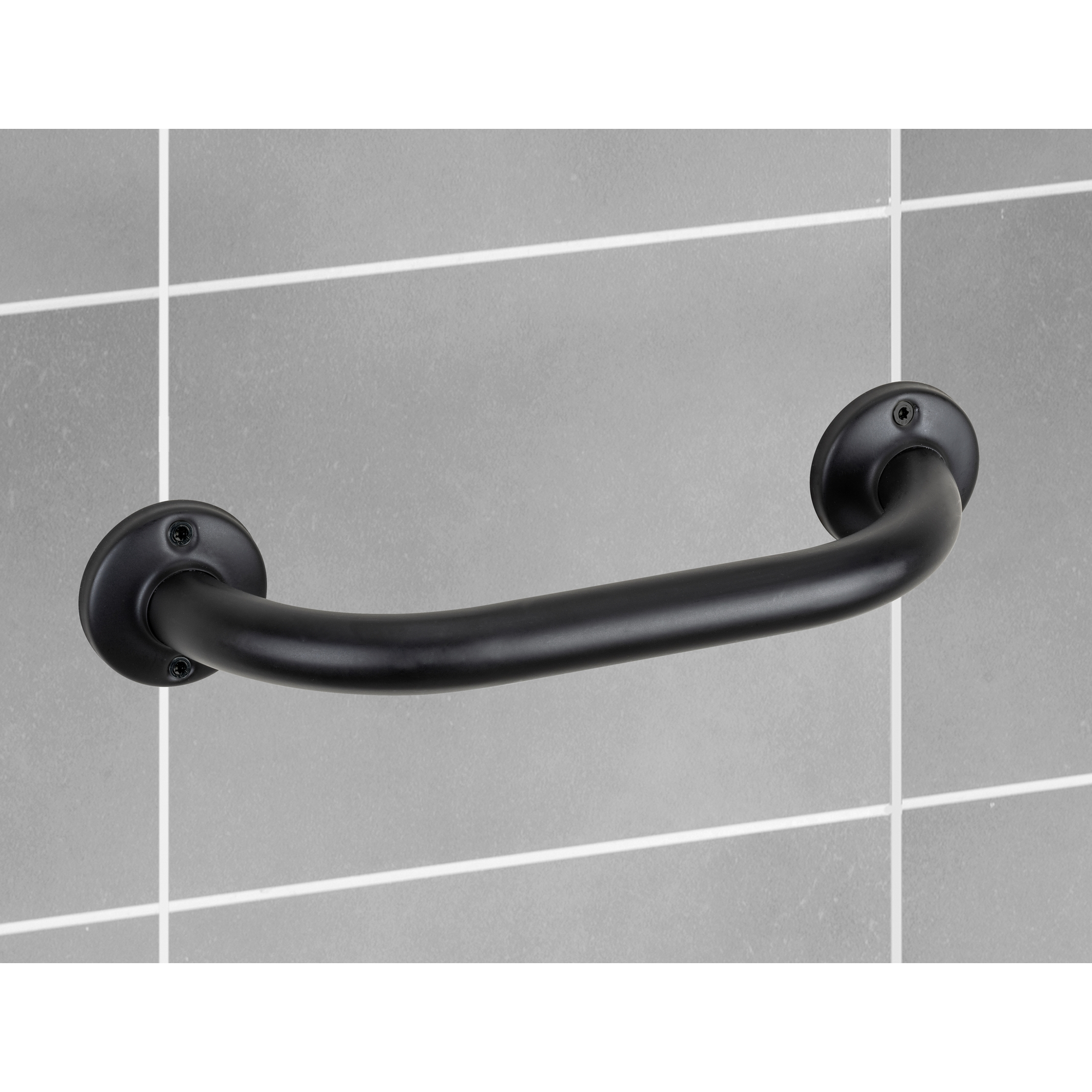 Badewannengriff 'Basic Black' Edelstahl 25 cm