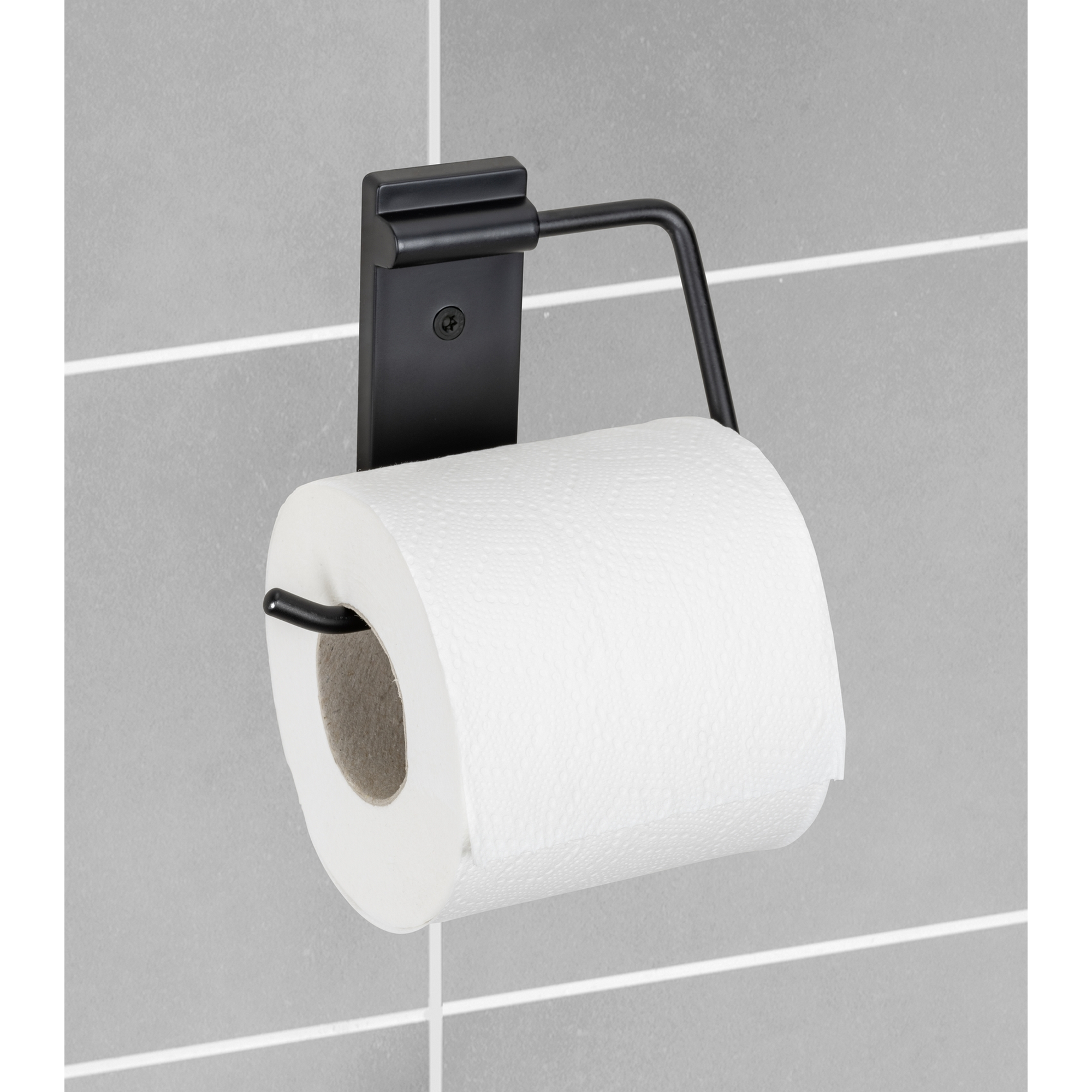 Toilettenpapierhalter 'Basic Black' Edelstahl