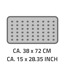 Badewanneneinlage 'Capri' beige 38 x 72 cm